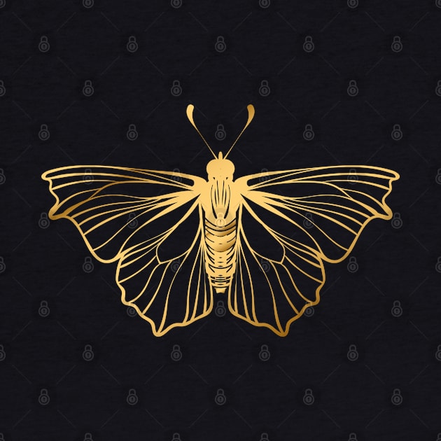 Gold Butterfly by OKUR Creative